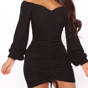 Fashion Nova Black off the shoulder dress